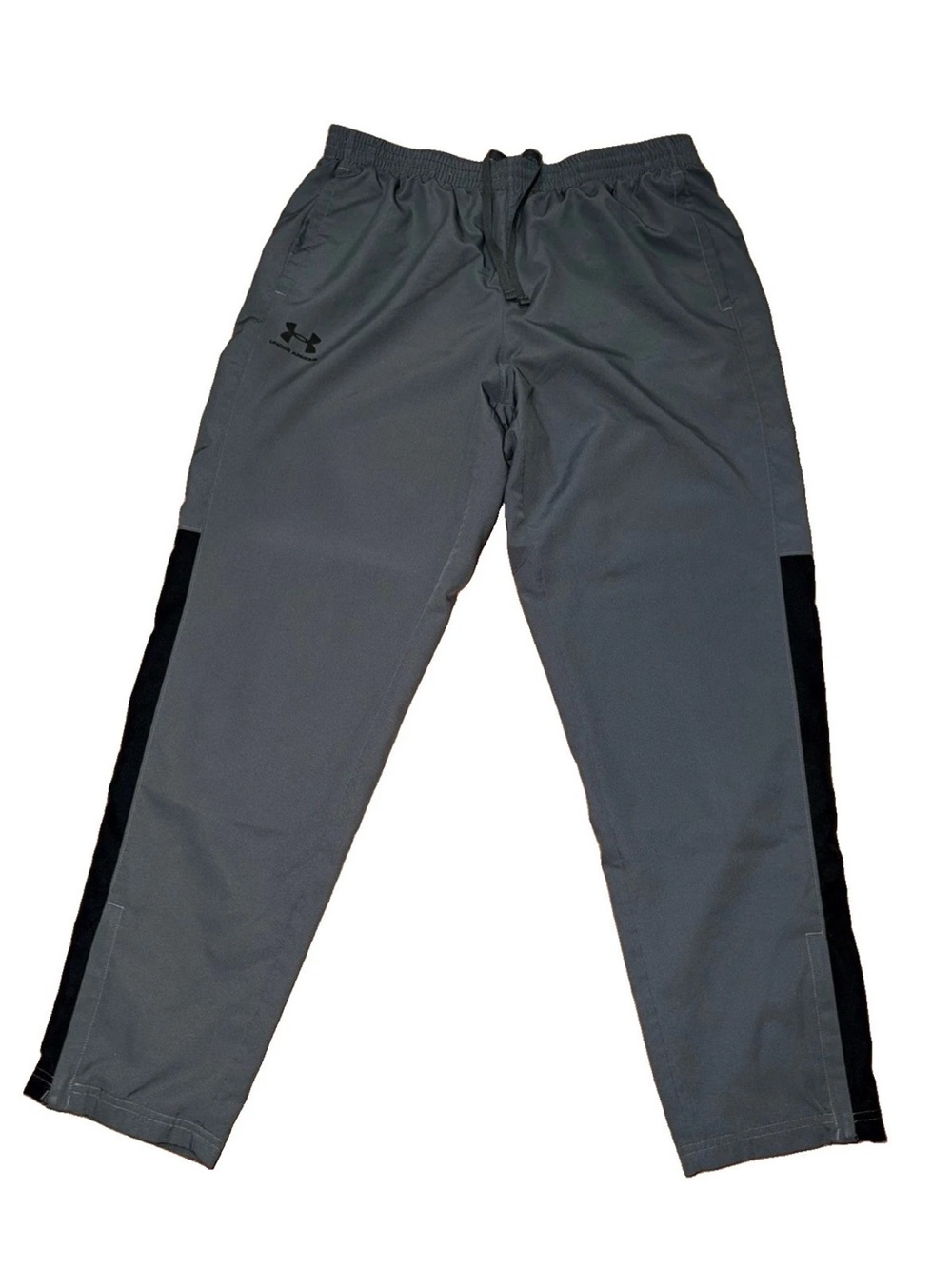 Under Armour Men's Vital Woven Pants Gray Black Track Athletic Gym Size XL